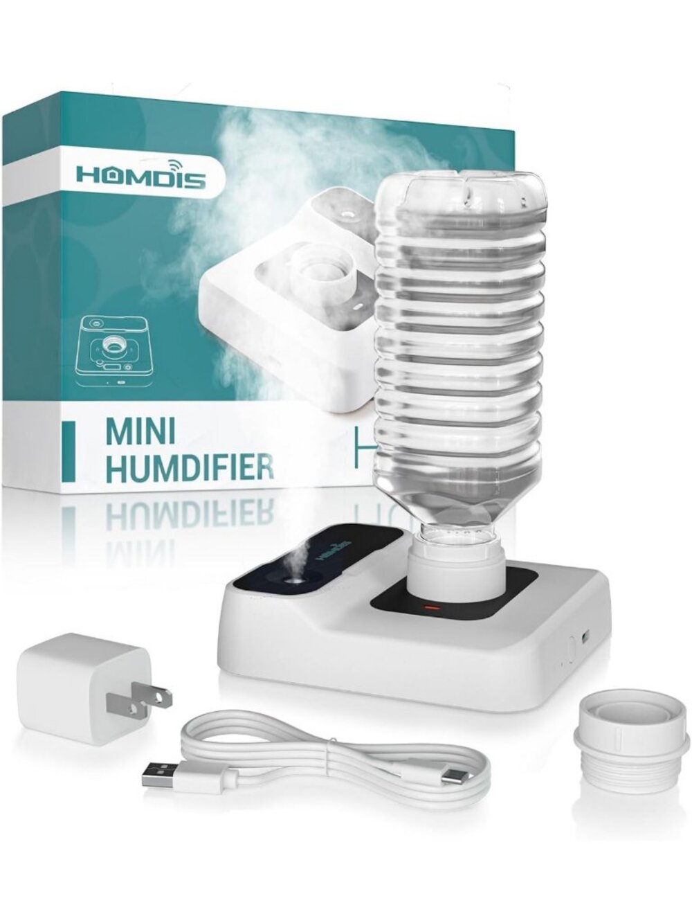 Portable Travel Humidifier for Plants, Bedroom, Office & Car - Quiet Mini Cool